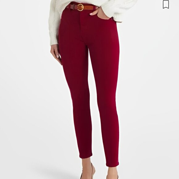 Liverpool Abby High Rise Skinny Jean Red - 4 - Picture 1 of 9